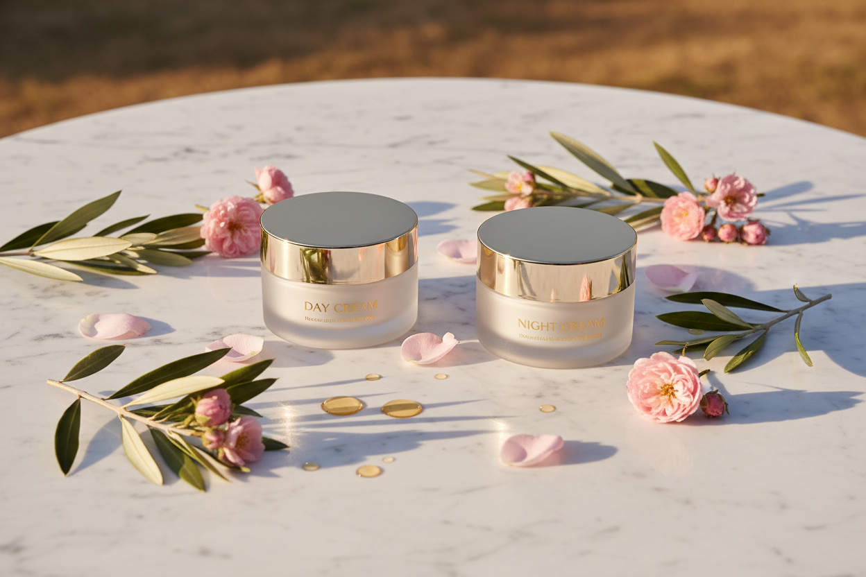 Skincare flat lay hero